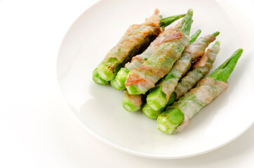 オクラの豚バラ肉巻き