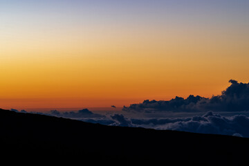 sunset in the mountains