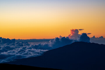 sunset in the mountains