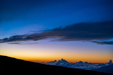 sunset in the mountains