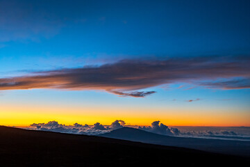sunset in the mountains