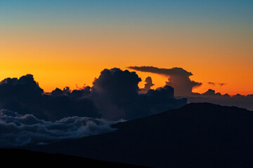 sunset in the mountains