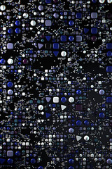Obraz premium Data technology abstract futuristic illustration . Dots and lines on dark background. 3D