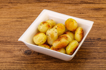 Roasted baby potato in the bowl