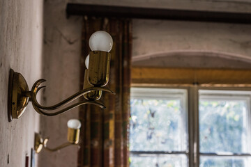 lamps on the wall from a abandoned house