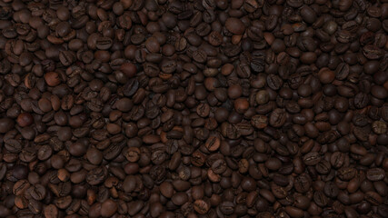 Close-up of coffee beans background