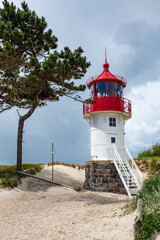 little lighthouse on the german island hiddensee in the baltic sea