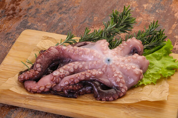 Raw octopus ready for cooking