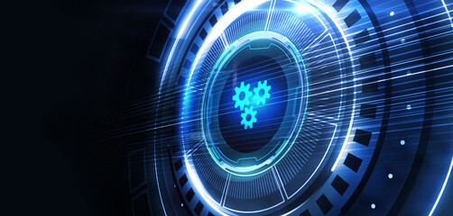 Business, Technology, Internet and network concept. Automation Software Technology Process System.