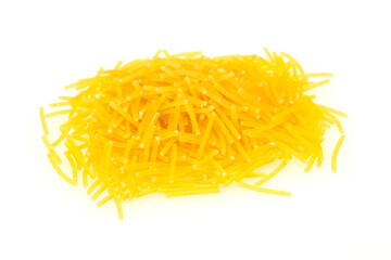 Dry raw vermicelli Italian pasta