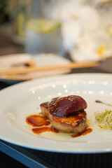 fine foie gras in fine dine restaurant