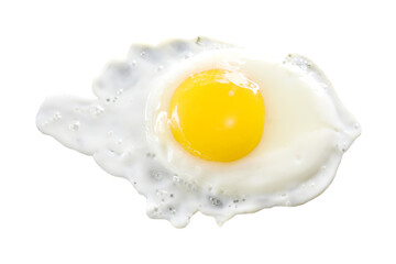fried egg isolated on white background