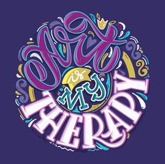Fototapeta premium Inspiration cute hand drawn lettering art. Lettering quote for postcard, banner, t-shirt design.