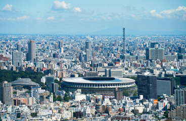 東京風景　2020年9月　新国立競技場方面