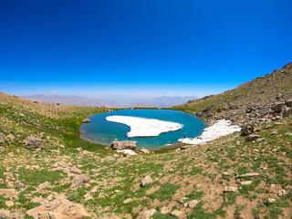 lake and mountains