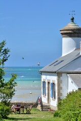 Gartenposter Beautiful view on the Nantouar bay in Brittany. France
