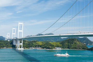糸島公園からの来島海峡大橋