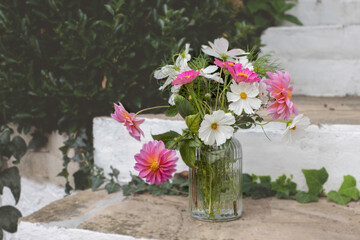 flowers in the christal jar