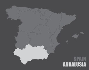 Spain Andalusia map