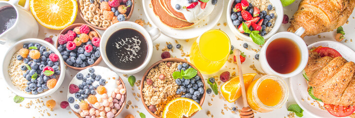 Various breakfast food concept