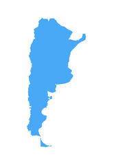 Argentina Map - Vector Solid Contour