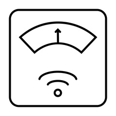 Weight scale line icon, outline vector