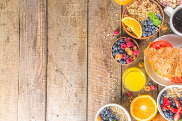 Various breakfast food concept