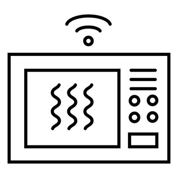 Microwave wifi icon vector photo
