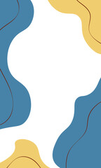 Clouds. Modern, trendy design for social media. Contemporary art. Creative conceptual and colorful collage. Copyspace to insert your ad, text, image. Seamless styled. Watercolor, geometric, lines.