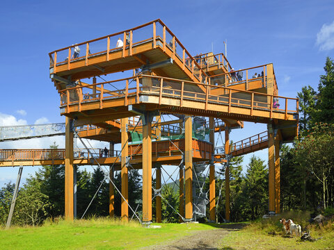 Skywalk Stezka Valaska, Pustevny, Roznov pod Radhostem, Moravian mountain Beskydy, Czech Republic