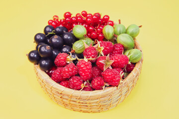 Fresh berries in bowl