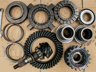 Old spare parts of cars