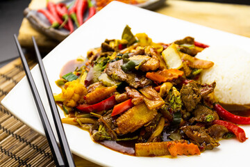Oriental food, meal lunch dinner 