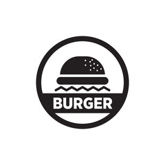 Burger company logo design template