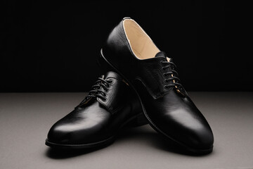 Male shoes. Derby. Men's fashion leather shoes