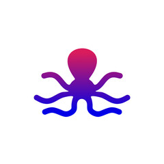 Octopus icon symbol logo design template