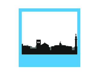 Naklejka premium Trieste city skyline in Italy