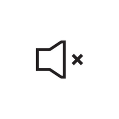 Fototapeta premium No Sound, No Voice or Mute icon logo design template