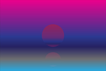 Dramatic Sunset Vector Illustration