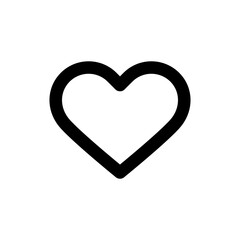  Heart line isolated on white background