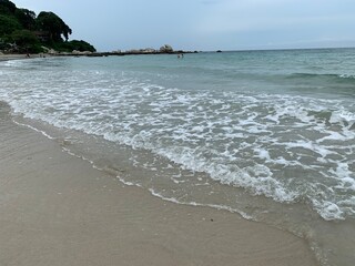 Island resort beach walking enjoy the loneliness