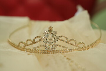 tiara- the diamond stone crown on a white background