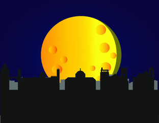 Fototapeta premium Palermo city skyline in Italy