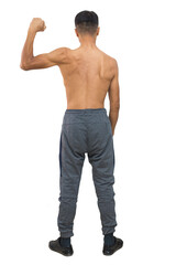 Fototapeta premium perfect man from the back on a white background