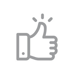 Thumbs up line symbol for website and app