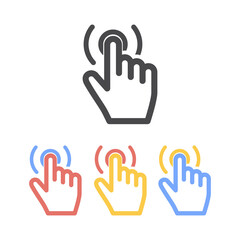 Touch line vector for graphic and web design