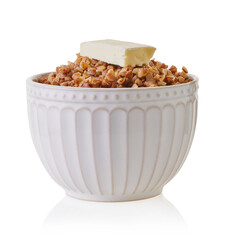 boiled buckwheat with clipping path