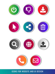 Communication, media and social line icons set Premium Vector
