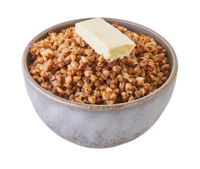 boiled buckwheat with clipping path