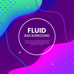 Realistic Abstract 3D Poster with Fluid Shapes on Colorful Background . Isolated Vector Elements